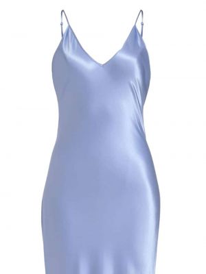 Sukienka koktajlowa bez rękawów z dekoltem w serek Essentiel Antwerp niebieska