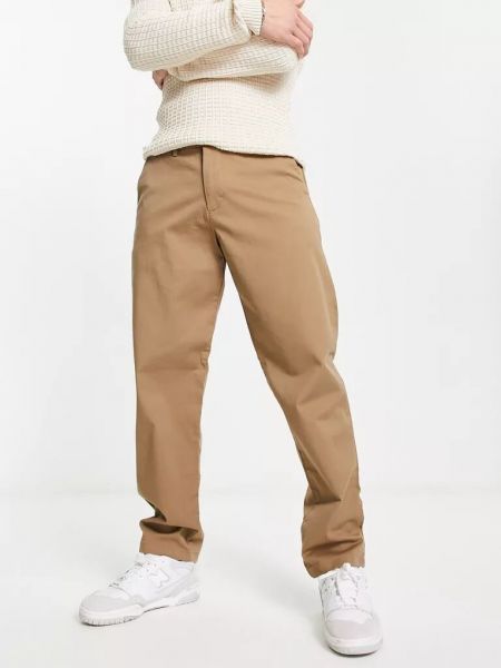 Прямые брюки Selected Homme коричневые
