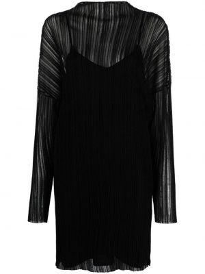 Priehľadné mini šaty Anine Bing čierna