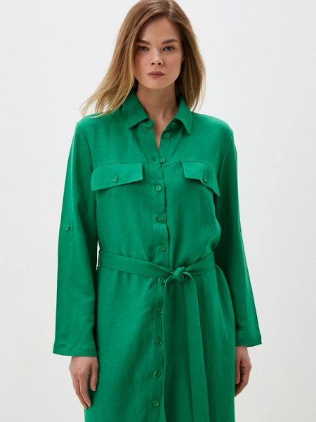 Платье-рубашка Fabretti зеленое