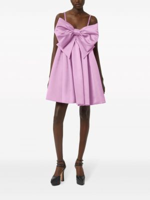 Koktejlové šaty s mašlí bez rukávů Nina Ricci růžové