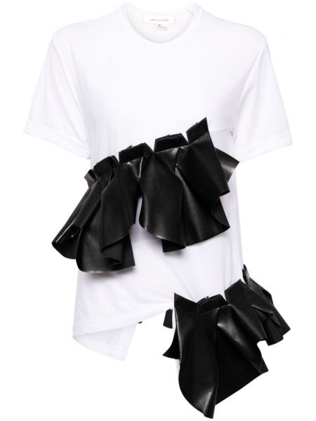 Asymmetrisk t-shirt Comme Des Garçons hvid