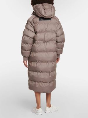 Péřový kabát Adidas By Stella Mccartney šedý