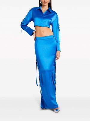 Saténové sukně Retrofete modré