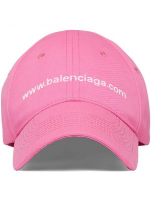 Șapcă cu broderie Balenciaga roz