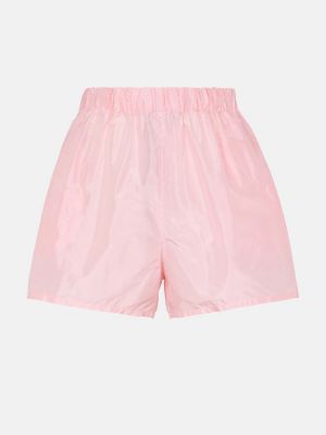 Pantaloni scurți de mătase Prada roz