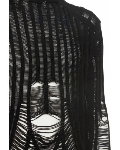 Bavlněný svetr s oděrkami Dion Lee černý