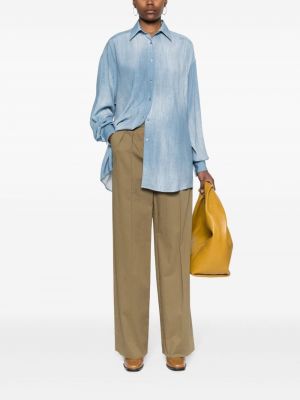 Krepa džinsa krekls ar apdruku Ermanno Scervino zils