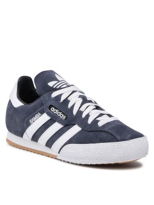 Nizki čevlji iz semiša Adidas modra