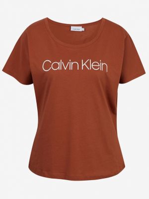 Tricou Calvin Klein Jeans maro