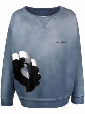 Trykt sweatshirt Maison Margiela blå