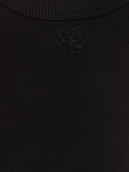 Camiseta de algodón Alexander Wang negro