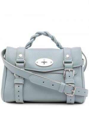 Lær mini bag Mulberry blå