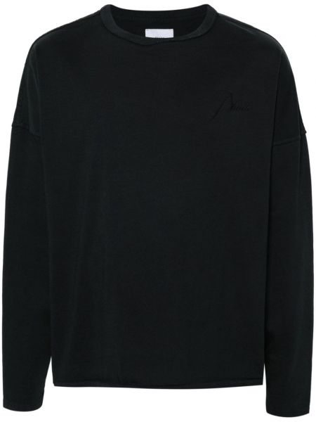 Bavlnené tričko s výšivkou Rhude čierna