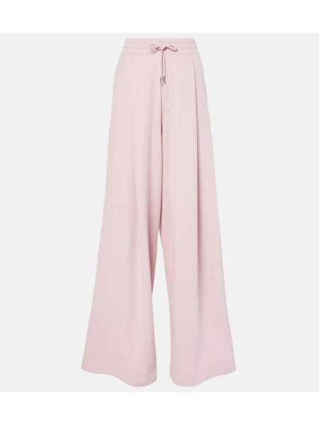 Puuvilla leveät housut Dries Van Noten pinkki