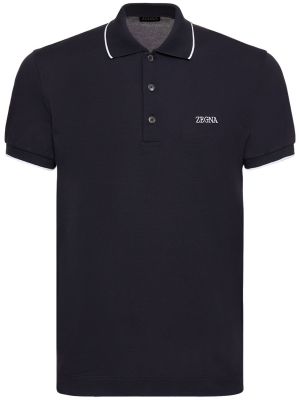 Poloskjorte Zegna blå