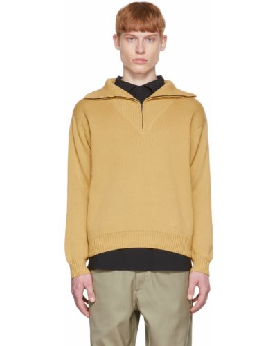 Sweter bawełniany Gr10k, żółty