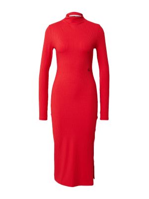 Midi šaty Calvin Klein Jeans červená