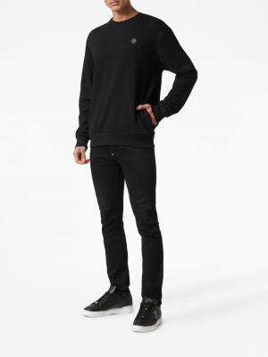 Bluza bawełniana z nadrukiem Philipp Plein czarna