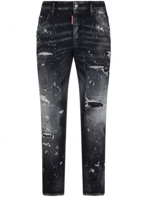 Zerrissene skinny jeans Dsquared2 schwarz