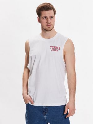 Traper košulja bootcut Tommy Jeans bijela