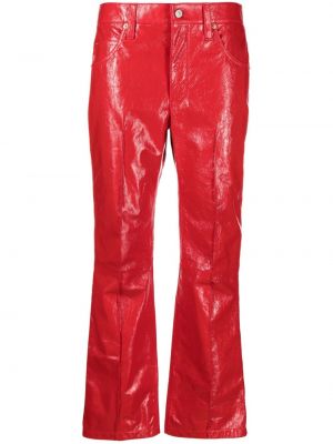 Kožené nohavice Gucci červená