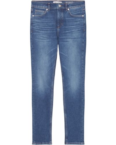 Džínsy s vysokým pásom na zips skinny fit Marc O'polo - modrá