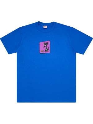 Тениска с принт Supreme синьо