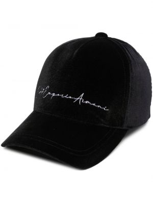 Brodert cap Ea7 Emporio Armani svart