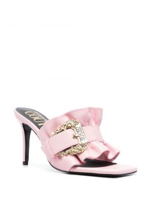 Sandalai su sagtimis Versace Jeans Couture rožinė
