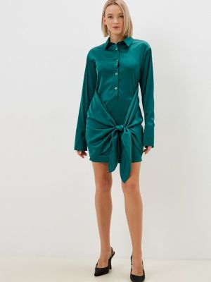 Платье-рубашка Goldrai зеленое