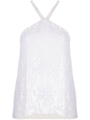 Top con paillettes P.a.r.o.s.h. bianco