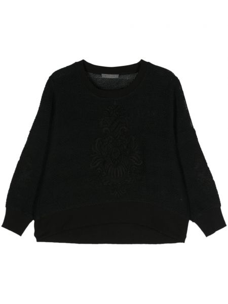 Dugi džemper s čipkom Maurizio Mykonos crna