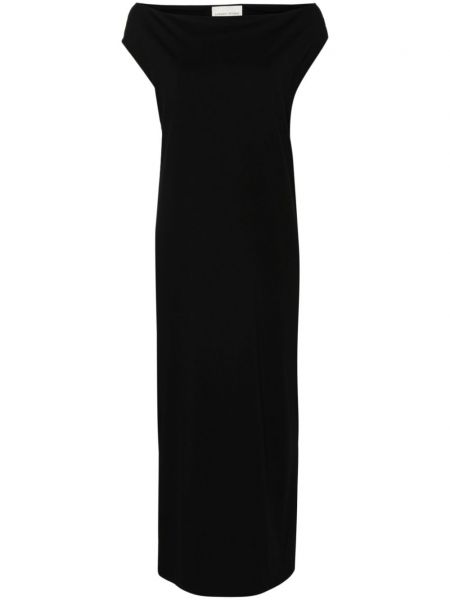 Βαμβακερή μίντι φόρεμα Loulou Studio μαύρο