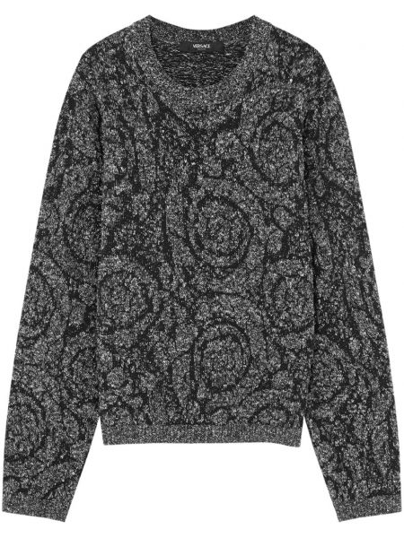 Žakarda džemperis Versace melns