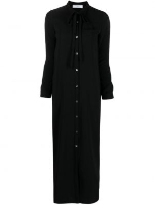 Šaty s mašľou na gombíky Société Anonyme čierna