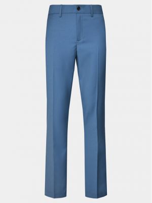 Bavlnené slim fit priliehavé nohavice Sisley modrá