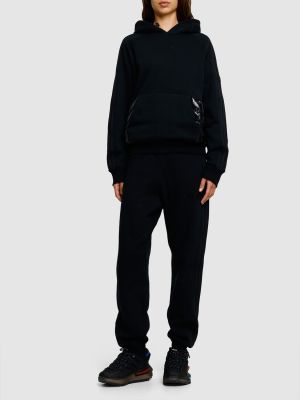 Medvilninis džemperis su gobtuvu Moncler Genius juoda