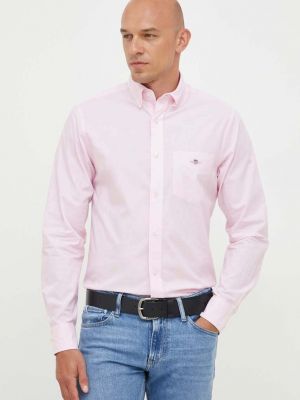 Памучна риза Gant розово