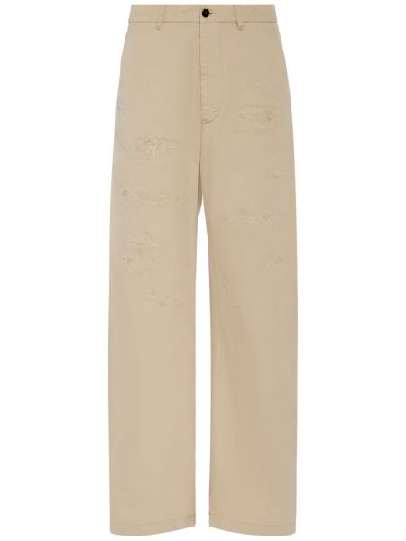 Oversized chinos med sliten i bomull Dsquared2 brun