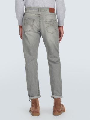 Jeans skinny slim fit Brunello Cucinelli grigio