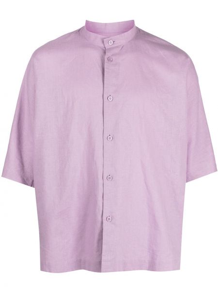 Camisa con cuello alto Homme Plissé Issey Miyake violeta