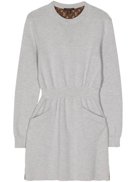 Robe droite en tricot Louis Vuitton Pre-owned gris