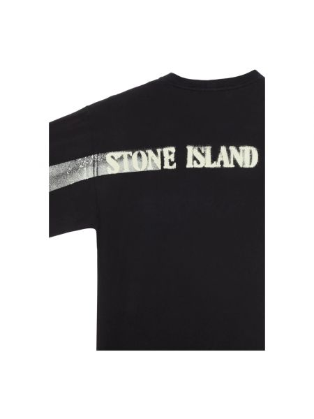 Koszulka z nadrukiem Stone Island czarna