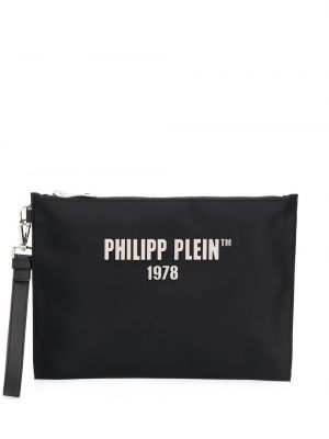 Pisemska torbica s potiskom Philipp Plein črna