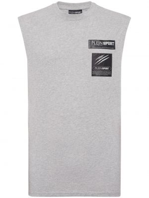 Hemd aus baumwoll mit print Plein Sport grau