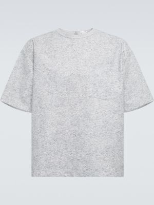 T-shirt di pelle Bottega Veneta grigio