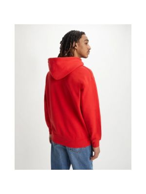 Sudadera con capucha de algodón Levi's rojo