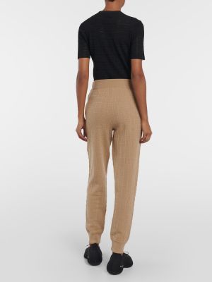 Pantalones rectos de cachemir con estampado de cachemira Givenchy beige