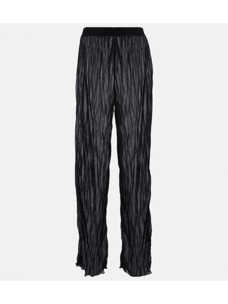 Pantaloni drepti cu talie înaltă Jade Swim negru